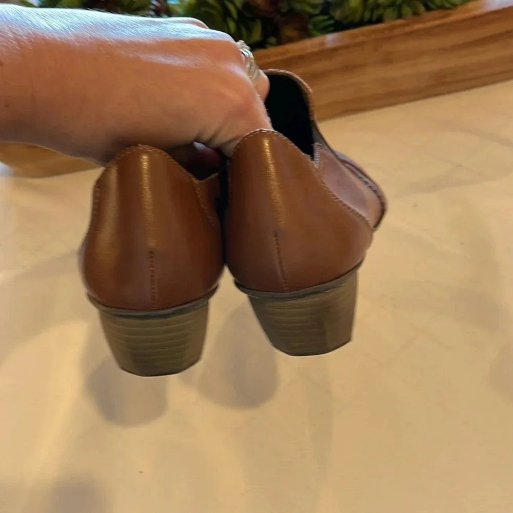 Rieker Women's Anti-Stress Mariah Brown Leather Heeled Booties EU 42 US‎ 10 EUC - Picture 4 of 5